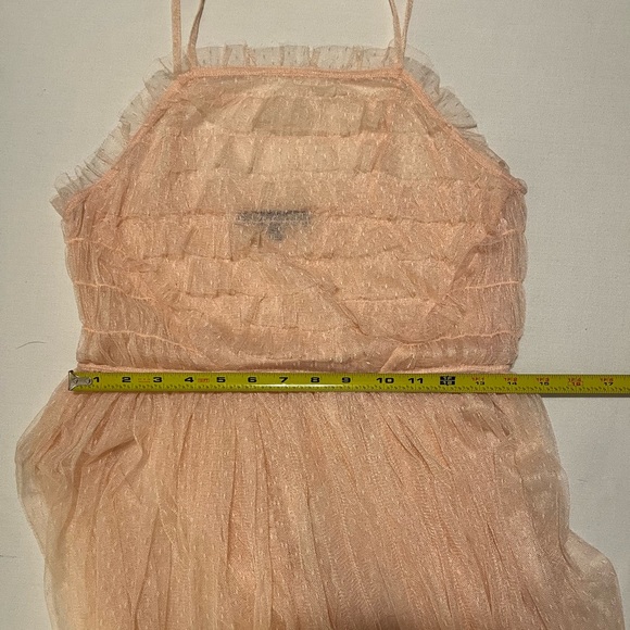 Romeo + Juliet Couture Sheer Feminine Pink Peach Dress - Picture 5 of 12